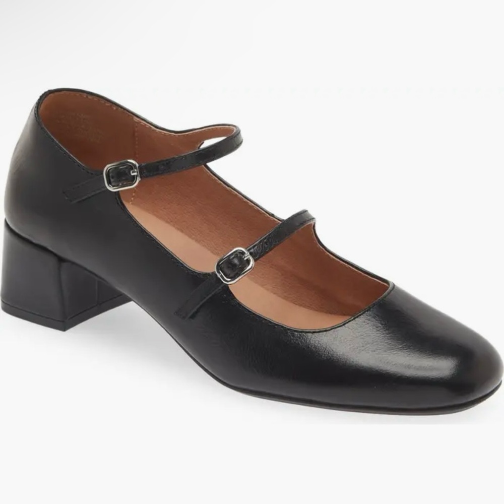 Madewell Black Mary Jane Heels